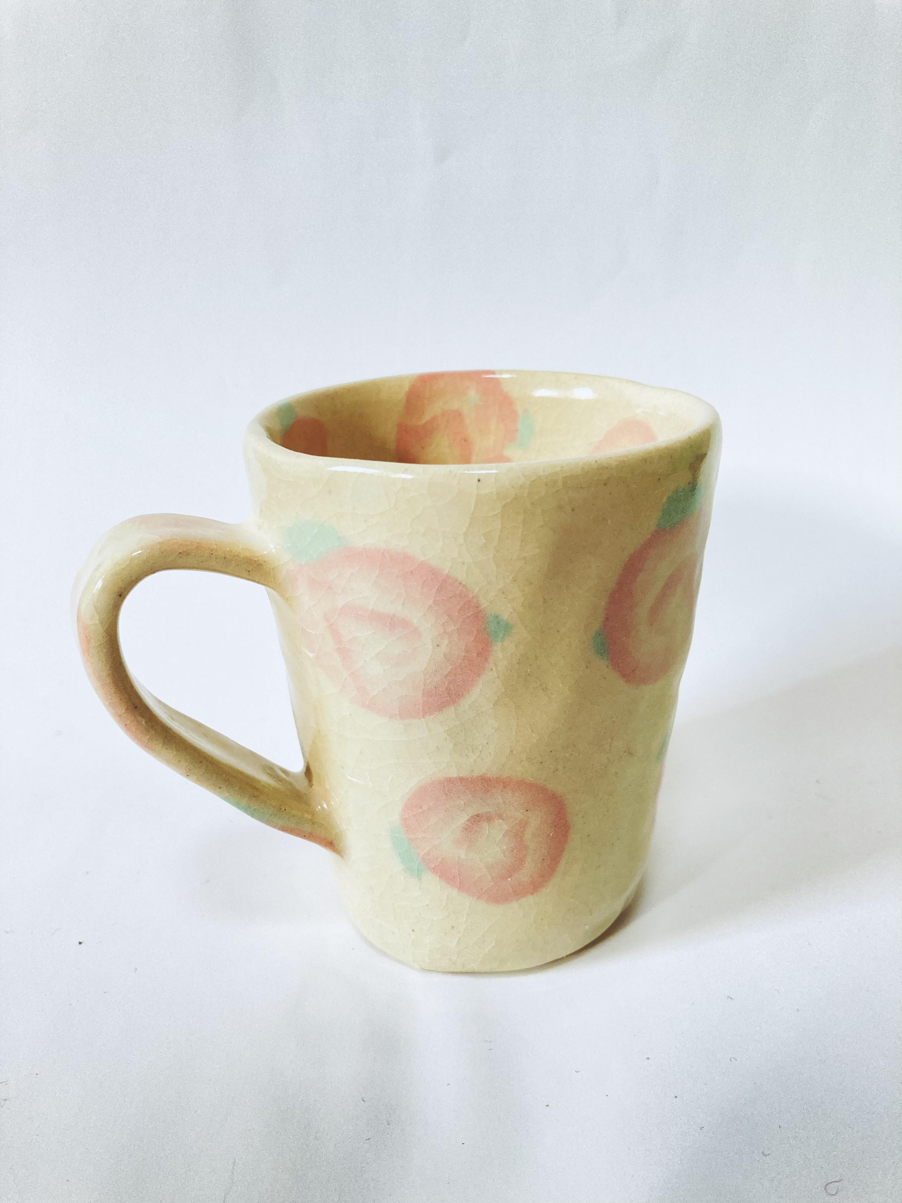 練り込みマグカップ　ピンクの薔薇②