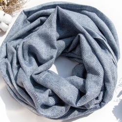 喀什米爾Cashmere 針織圍巾 純羊毛圍巾 手織圍巾 編織圍巾-希臘藍美麗諾 聖誕節交換禮物 好友生日禮物 母親節 第1張的照片