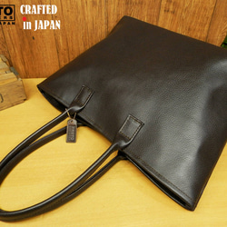 ☆定番☆黒シュリンクレザーのミニトートバッグSサイズ姫路レザー日本