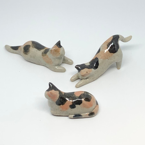 猫の箸置き三態（三毛） 猫グッズ 猫雑貨 三毛猫 箸・箸置き