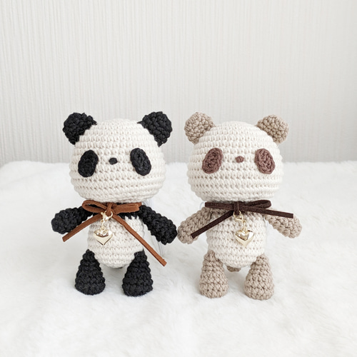 あみぐるみ 【Blid series】受注制作品 パンダ うさぎ くま