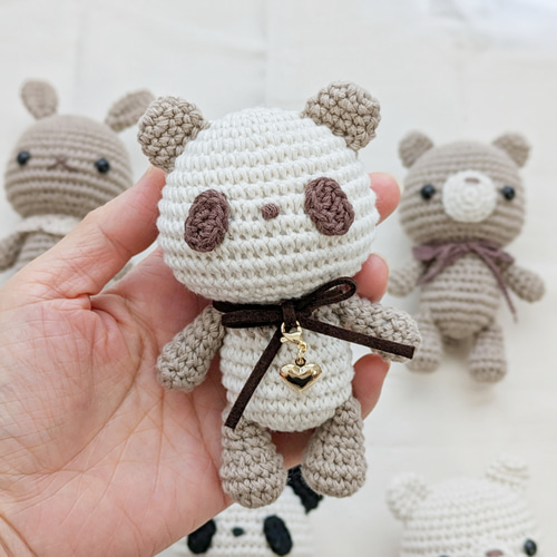 あみぐるみ 【Blid series】受注制作品 パンダ うさぎ くま