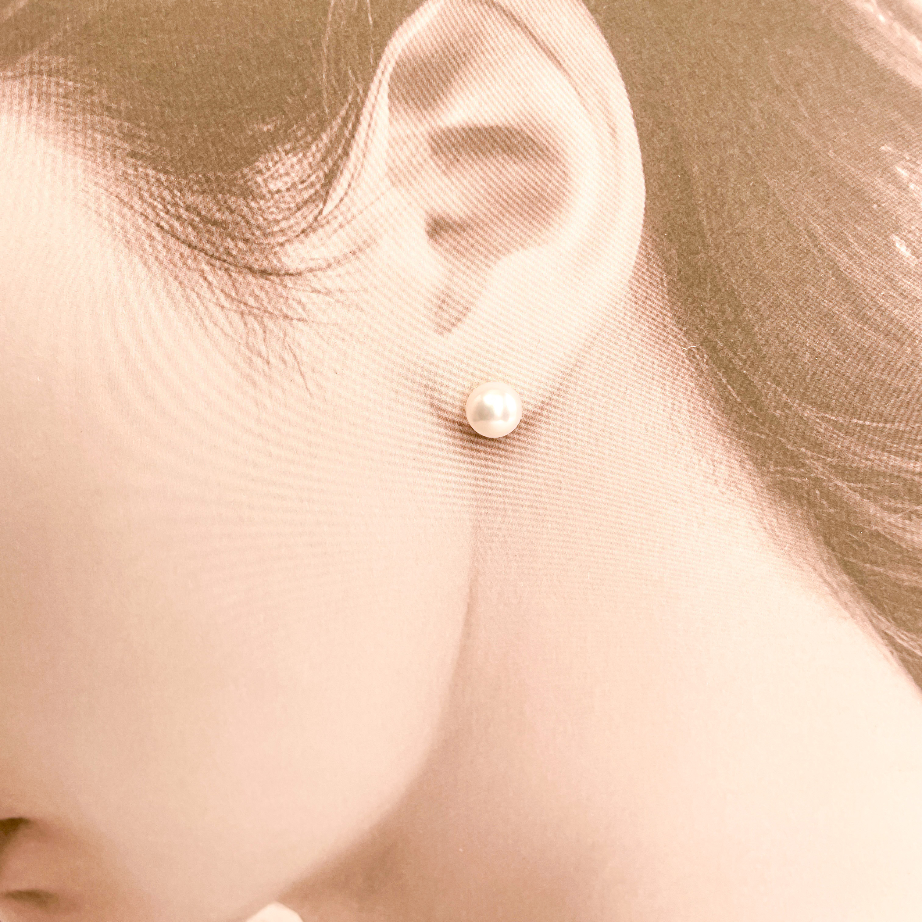 淡水パールネックレス＆ピアスセット（ピアス：揺れないタイプ）