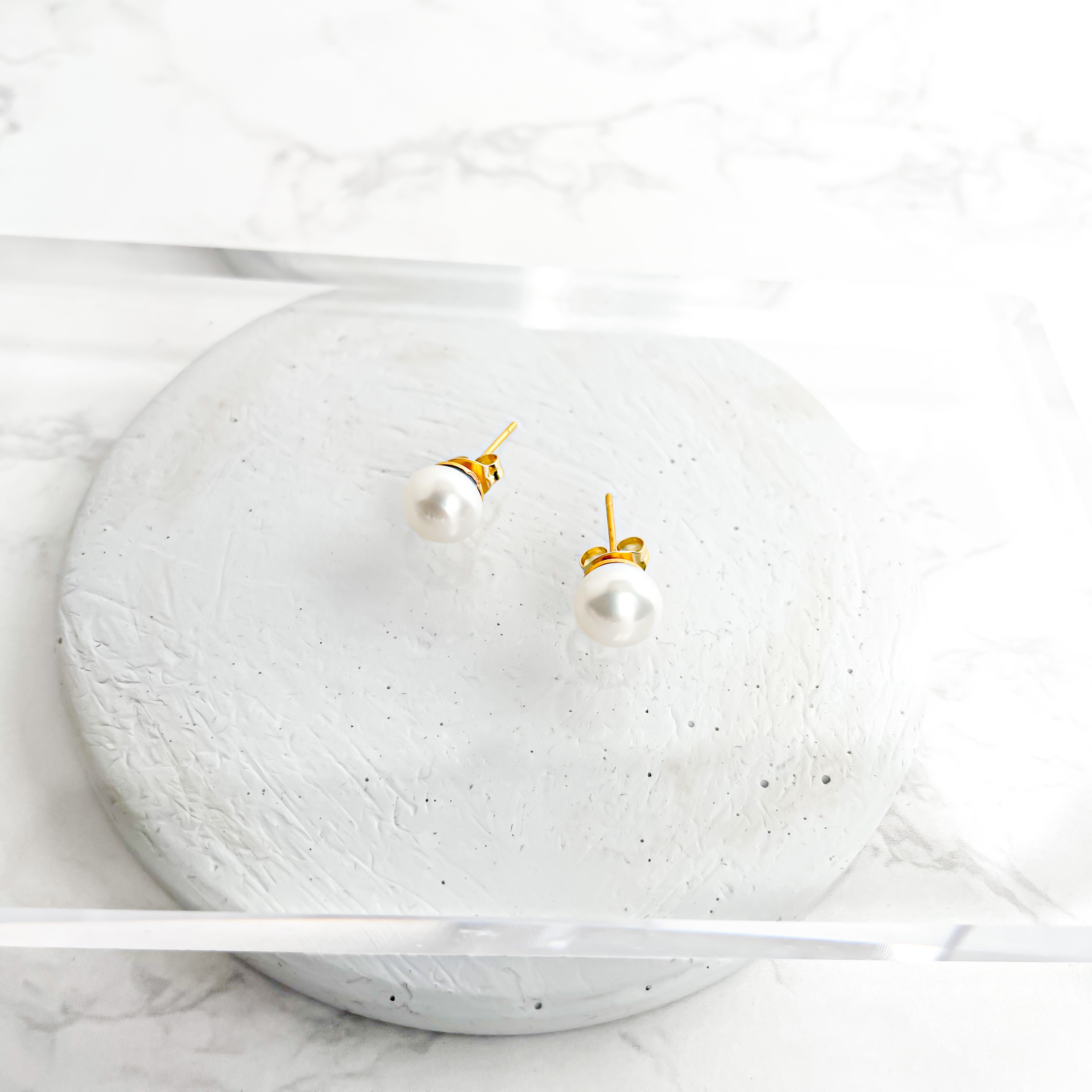 淡水パールネックレス＆ピアスセット（ピアス：揺れないタイプ）