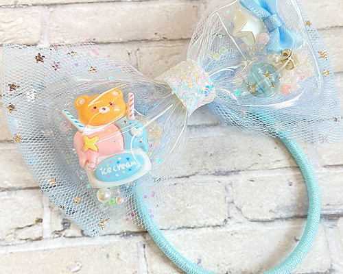 送料込500円♡】ふわふわチュール マーメイドリボン ヘアゴム