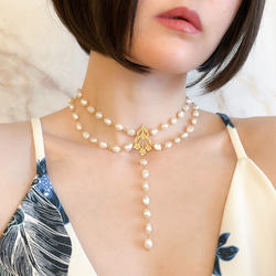 新藝術風格的靈感：淡水珍珠項鍊 SV580 第10張的照片