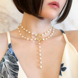 新藝術風格的靈感：淡水珍珠項鍊 SV580 第3張的照片