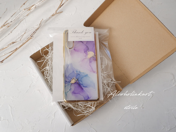 ＃papillon　流動アートのスマホケース（iPhone/Android  多機種・TPUバンパー） 6枚目の画像