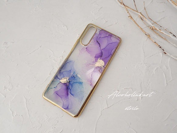 ＃papillon　流動アートのスマホケース（iPhone/Android  多機種・TPUバンパー） 2枚目の画像