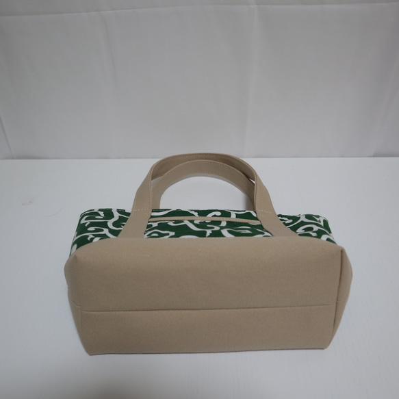 昭和レトロな唐草模様のミニトートバッグ 4枚目の画像