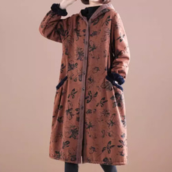 JOIN♥冬厚手ミドル丈の綿入れコート.暖かい 2枚目の画像