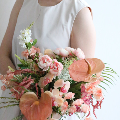 カラーブーケ ブートニア付き ウエディング 結婚式 ウエディング