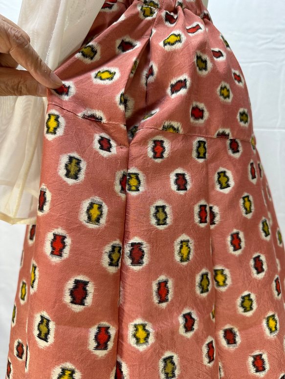 銘仙着物リメイク　8枚はぎフレアースカート atelier