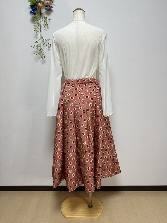 銘仙着物リメイク　8枚はぎフレアースカート atelier