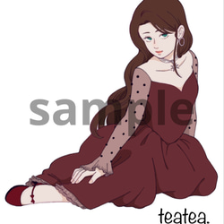 teatea.オリジナル 人物ステッカー 4枚目の画像