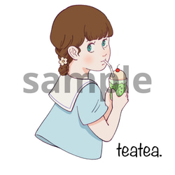 teatea.オリジナル 人物ステッカー 2枚目の画像