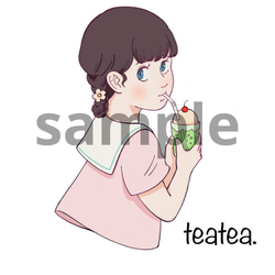 teatea.オリジナル 人物ステッカー 3枚目の画像
