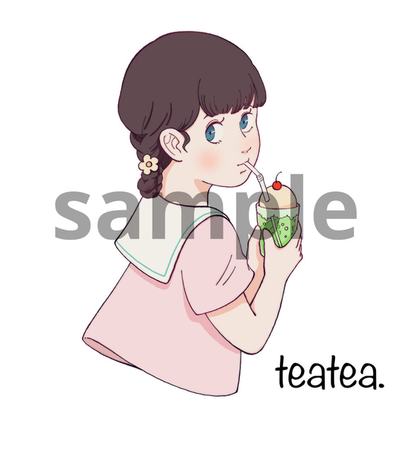 teatea.オリジナル 人物ステッカー 3枚目の画像