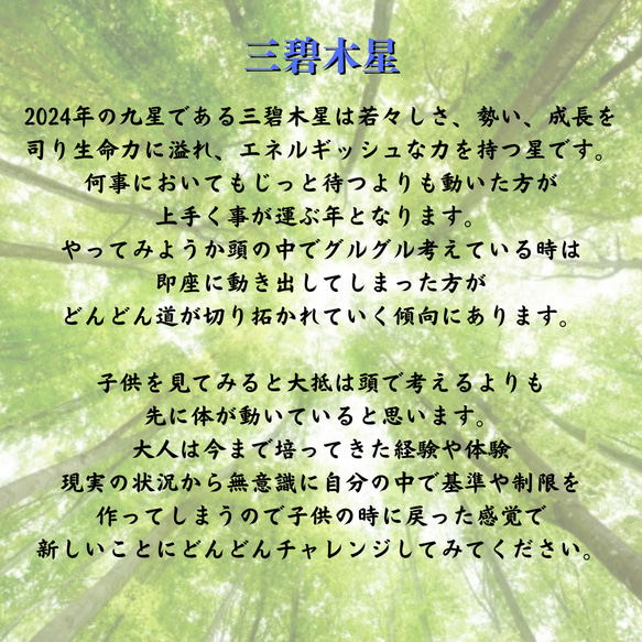 ◆2024年碧色ブレスレット【一歩踏み出したら成功・達成へ一直線】三碧木星　九星気学　天然石ブレスレット　成長　発展 2枚目の画像