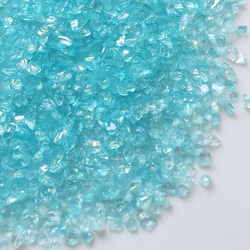 ガラスの器　オーロラ 加工 たっぷり20g！ガラスカレット・オーロラ加工【空色ソーダ】ガラスの