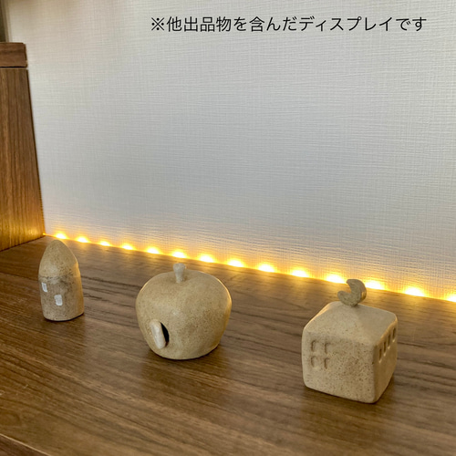 りんごのオブジェ シンプルな置物 ベージュ 陶器 おしゃれな珍しい