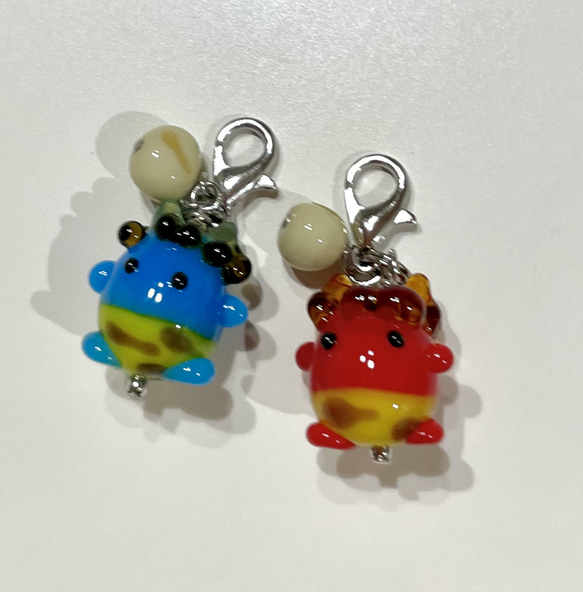 たんかわ様オーダー品　赤鬼青鬼　指人形 ちりめん古布創作人形 赤鬼青鬼 - メルカリ