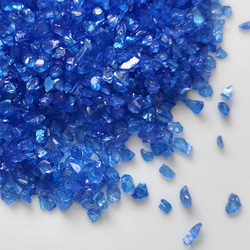 ガラスの器　オーロラ 加工 たっぷり20g！ガラスカレット・オーロラ加工【紺青（こんじょう