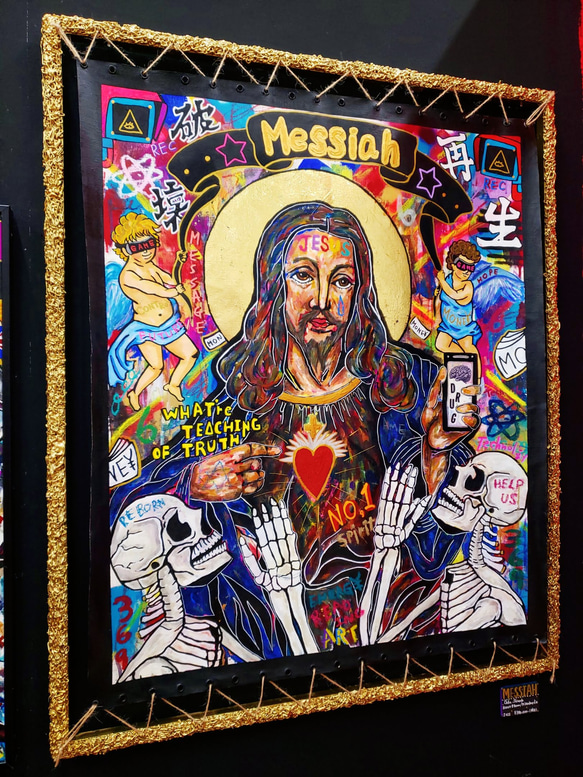 【約F40号】MESSIAH    絵画 イラスト キリスト タペストリー インテリア 3枚目の画像