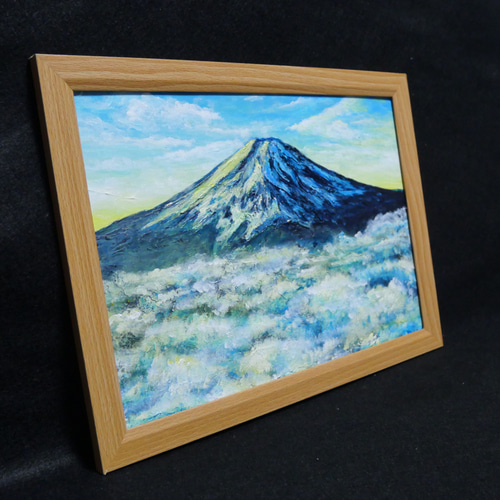 油絵 油彩 油彩画 絵 絵画 【朝の富士山】 油絵 油彩 油彩画 絵 絵画 【朝の富士山】 絵画 HR 通販