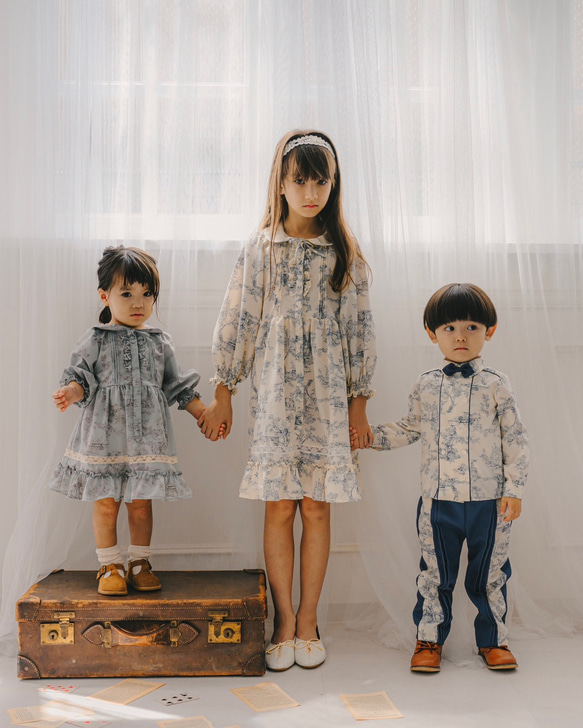 【 女の子のフォーマル服❤︎ 】フェアリーテイルワンピース / トワルドジュイ/ Dusty blue 8枚目の画像
