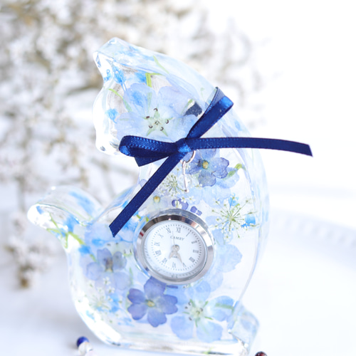 リ*ー様 琉璃工房 ☆ ガラスオブジェ ☆ ネズミとお花モチーフ ☆ 美品