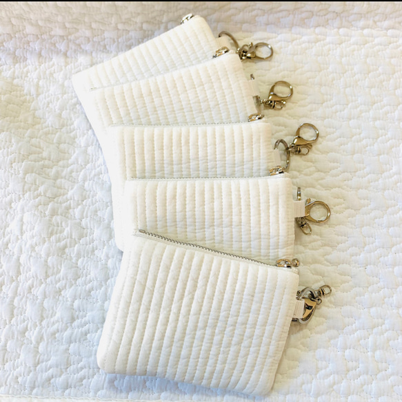 nubi+名入れ刺繍　選べる　ダブルファスナーコインケース　4文字以上6文字以内  H1OW13.5 ヌビ　name刺繍 2枚目の画像