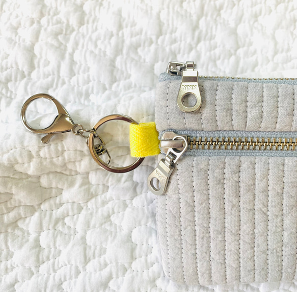 nubi+名入れ刺繍　選べる　ダブルファスナーコインケース　4文字以上6文字以内  H1OW13.5 ヌビ　name刺繍 5枚目の画像