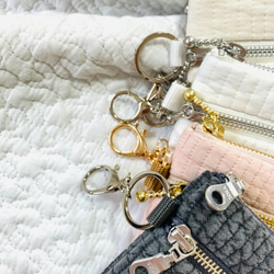 nubi+名入れ刺繍　選べる　ダブルファスナーコインケース　4文字以上6文字以内  H1OW13.5 ヌビ　name刺繍 4枚目の画像