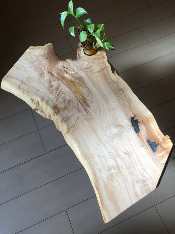 一枚板テーブル 折りたたみ コーヒーテーブル ローテーブル レジン  