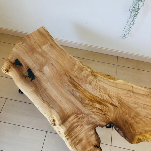 一枚板テーブル 折りたたみ コーヒーテーブル ローテーブル レジン  