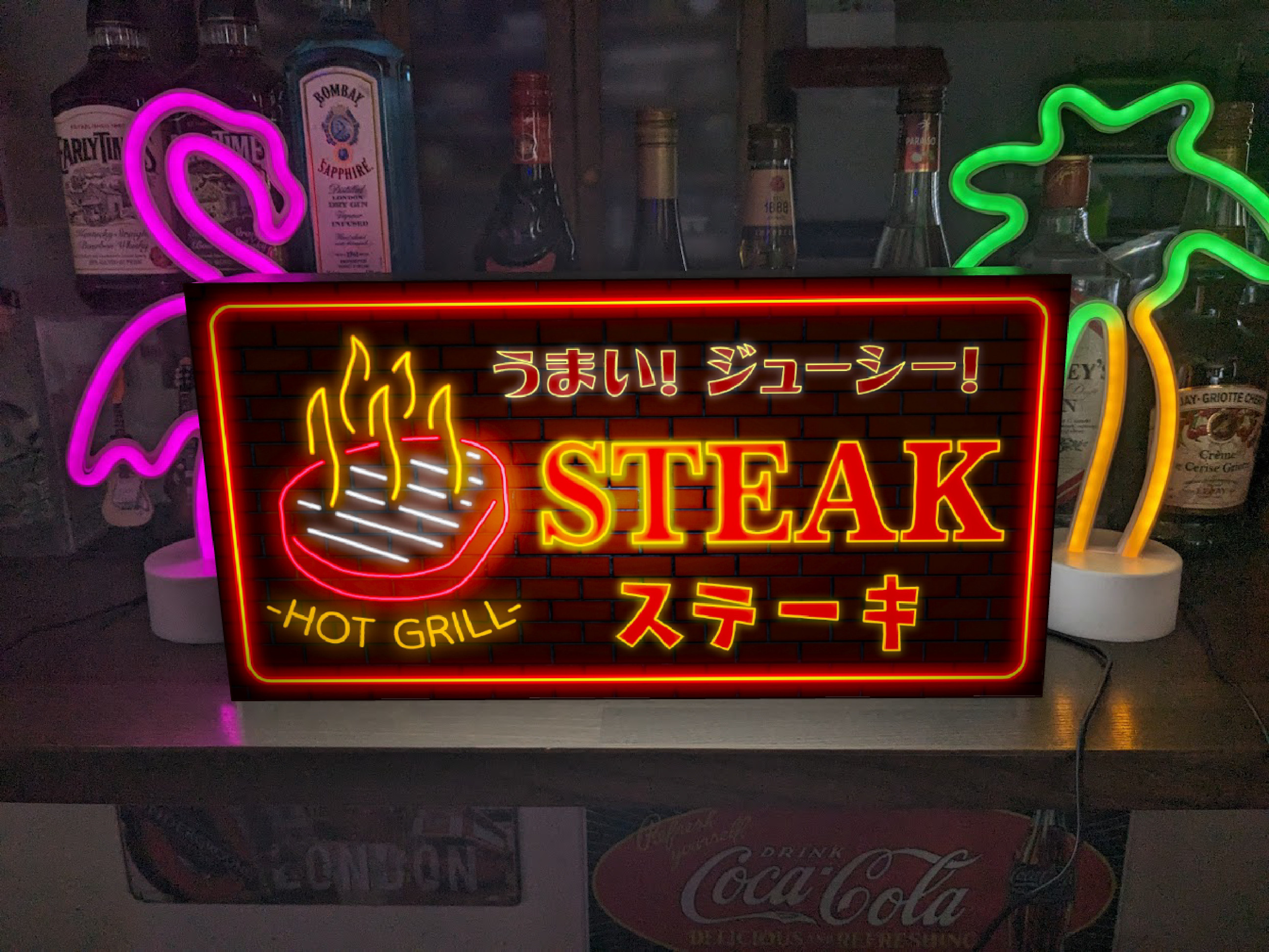 オーダーメイド BBQ ネオン看板 居酒屋 料理 飲食牛型デザイン 壁掛け用 オーダーメイド BBQ ネオン看板 居酒屋 料理 飲食牛型デザイン