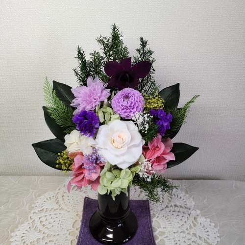 一対仏花プリザーブドフラワーお手入れ不要 プリザーブドフラワー