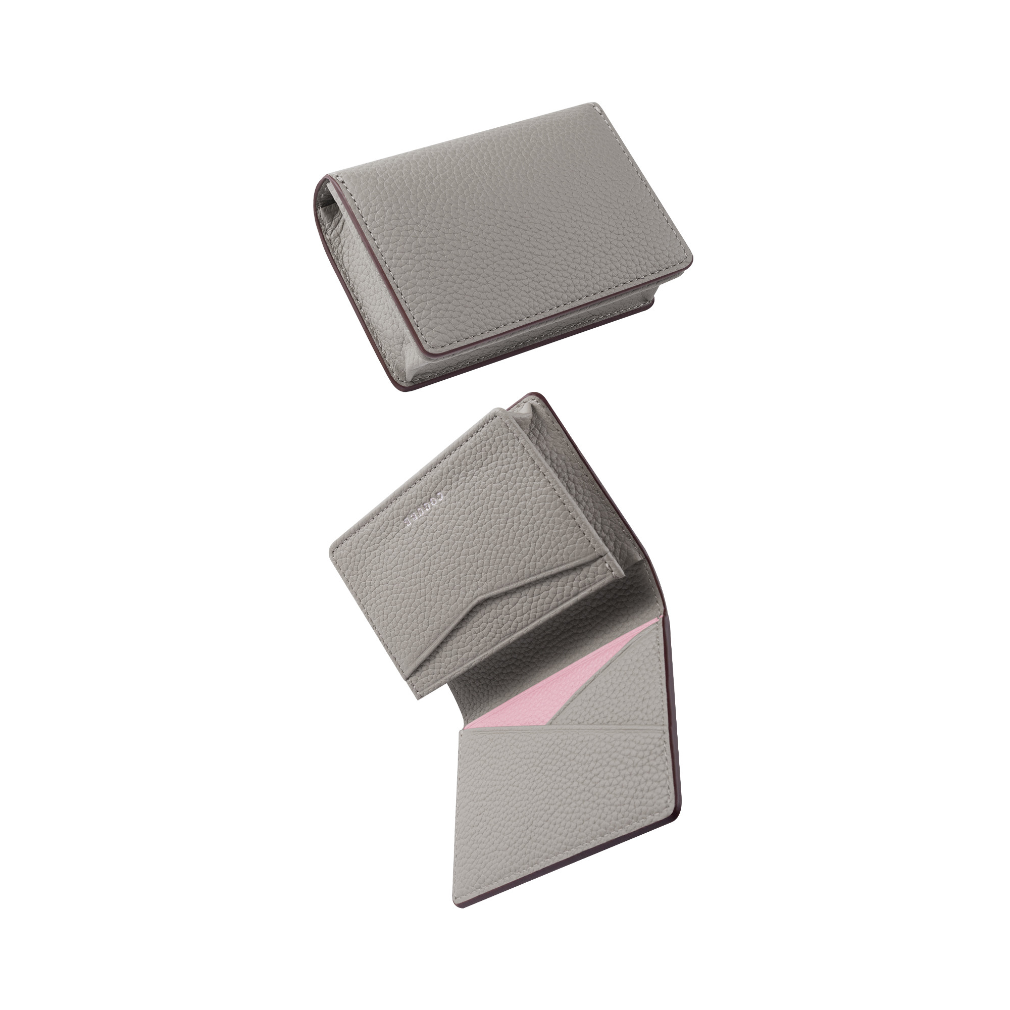 カードケース 名刺入れ 大容量 <COPCC50> グレージュ+ピンク