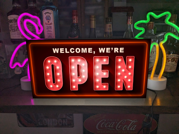 Lサイズ】OPEN オープン 開店 営業中 店舗 パーティー イベント