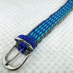 [公式]マクラメ編み#232ウェーブスタイル編み中型・大型犬首輪 10枚目の画像