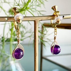 男女皆宜的【二月生日石】紫水晶單隻耳環，讓你平靜的心情 第1張的照片