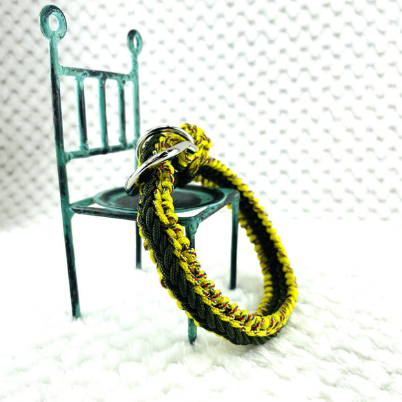 [公式]マクラメ編み#233エルフェンゾプフ編み小型犬首輪 3枚目の画像
