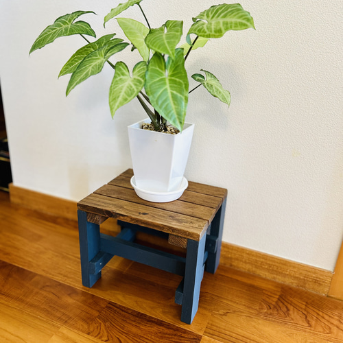ミニスツール 鉢置き 小物置き 置き台 踏み台 植物置き 木製台