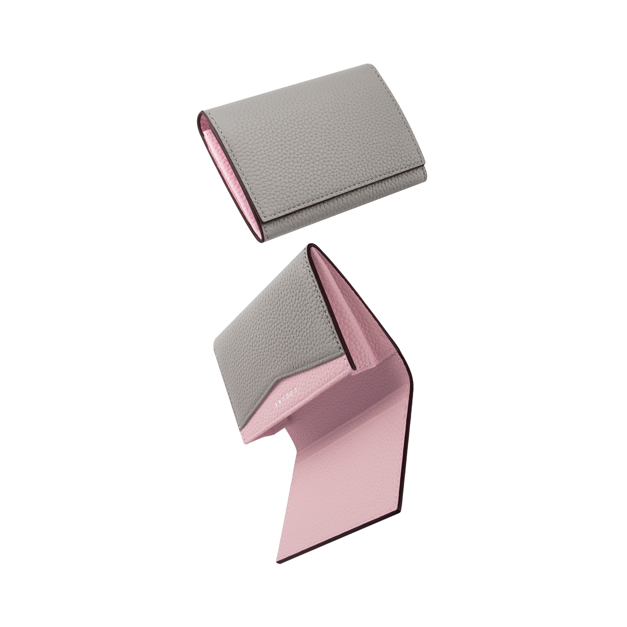 カードケース 名刺入れ 大容量 <COPCC5024> グレージュ+ピンク