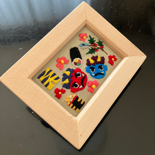 刺繍フレーム 節分 豆まき 鬼 壁掛け 壁飾り インテリア 雑貨 その他