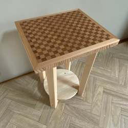 木製スツール/サイドテーブル/飾り台【寄木細工/寄木装飾】 5枚目の画像
