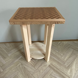 木製スツール/サイドテーブル/飾り台【寄木細工/寄木装飾】 6枚目の画像