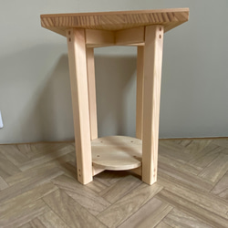 木製スツール/サイドテーブル/飾り台【寄木細工/寄木装飾】 7枚目の画像