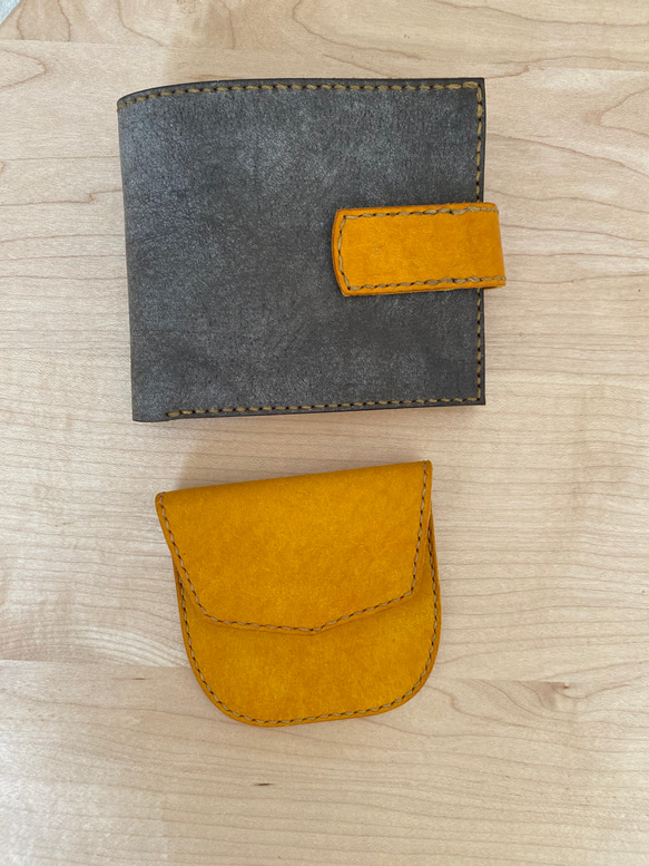 アラスカレザーの折り財布 6枚目の画像